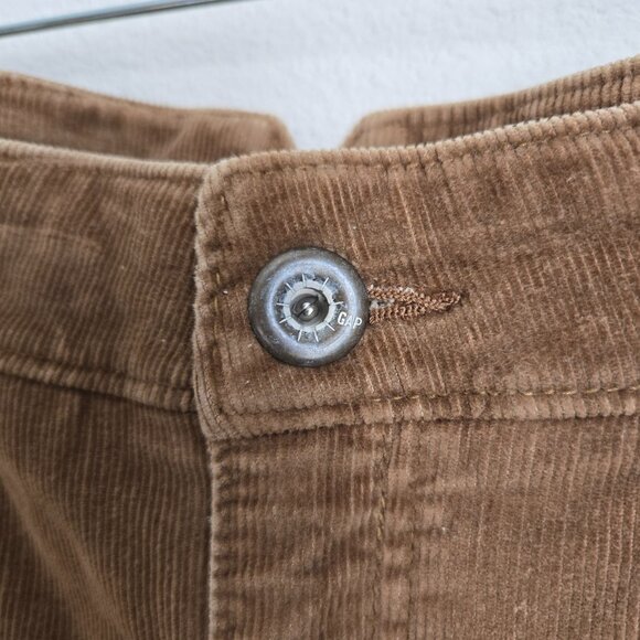 Gap Stretch Corduroy Y2K Style Preppy Skirt Brown Size 10 - Picture 2 of 6